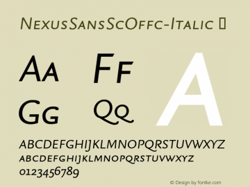 ☞Nexus Sans SC Offc Italic Version 7.504; 2011; Build 1020;com.myfonts.easy.fontfont.nexus-sans.offc-regular-italic-sc.wfkit2.version.3YGJ图片样张