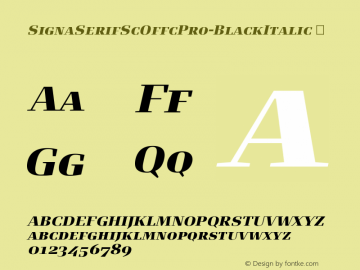 ☞Signa Serif SC Offc Pro Black Italic Version 7.504; 2011; Build 1027; ttfautohint (v1.5);com.myfonts.easy.fontfont.signa-serif.offc-pro-black-italic-sc.wfkit2.version.45yA图片样张