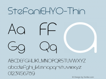 ☞Stefani EHYO Thin Version 1.000;com.myfonts.easy.okaycat.stefani.ehyo-thin.wfkit2.version.3jep图片样张