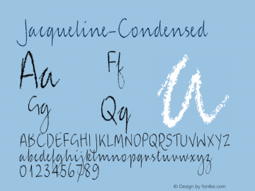 ☞Jacqueline-Condensed Version 1.000;com.myfonts.aviation.jacqueline.condensed.wfkit2.3nFH图片样张