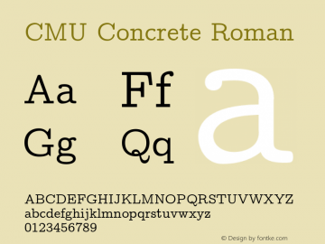 CMU Concrete Roman Version 0.7.0图片样张