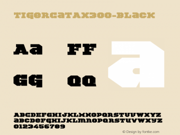☞TigerCat AX 300 Black Version 001.000;com.myfonts.easy.activesphere.tigercat.ax-300.wfkit2.version.4h8n图片样张