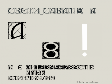 SVETI_SAVA1 Regular Version 1.00 2005 initial release Font Sample