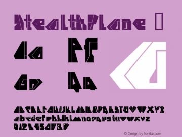 ☞StealthPlane Macromedia Fontographer 4.1.5 7/22/02;com.myfonts.easy.t26.stealth.plane.wfkit2.version.DVN图片样张