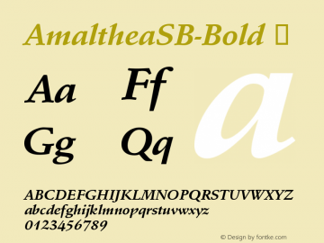 ☞AmaltheaSB-Bold Version 3.01; ttfautohint (v1.5);com.myfonts.easy.efscangraphic.amalthea-sb.bold.wfkit2.version.4qnr图片样张