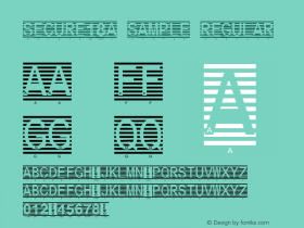 Secure18a Sample Regular Version 2.000 Font Sample