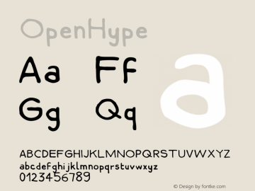 ☞Open Hype Version 1.000;com.myfonts.fabulousrice.open-hype.regular.wfkit2.3RXz图片样张