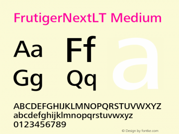 FrutigerNextLT Medium 001.000图片样张