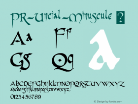 ☞PR-Uncial-Minuscule March 11, 2013;com.myfonts.pr-fonts.pr-uncial.miniscule.wfkit2.3WB2图片样张