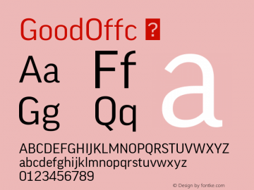 ☞Good Offc Version 7.504; 2014; Build 1020;com.myfonts.easy.fontfont.good-office.offc.wfkit2.version.4bqv图片样张