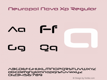 Neuropol Nova Xp Regular Version 2.001 Font Sample