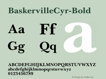 ☞Baskerville Cyrillic Bold Version 001.001 ;com.myfonts.mti.baskerville-mt.cyrillic-bold.wfkit2.sBK图片样张