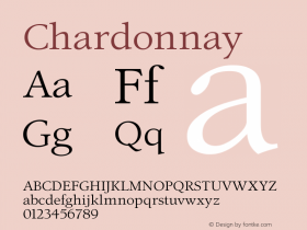 ☞Chardonnay com.myfonts.bagraphics.chardonnay.regular.wfkit2.2AFK图片样张