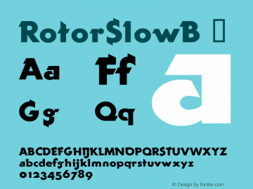 ☞RotorSlowB Fontographer 4.7 15.05.2007 FG4M­0000003322;com.myfonts.wiescherdesign.rotor.slow-b.wfkit2.2Wti图片样张