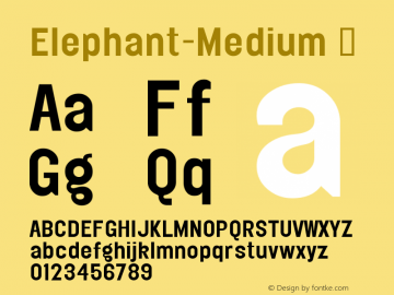 ☞Elephant-Medium 001.000; ttfautohint (v1.5);com.myfonts.easy.fw-alias.elephant.medium.wfkit2.version.36qS图片样张