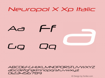 Neuropol X Xp Italic Version 2.003图片样张