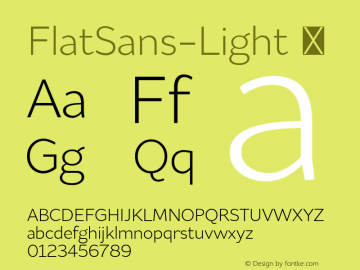☞FlatSans-Light 1.000;com.myfonts.easy.schizotype.flat-sans.light.wfkit2.version.4mgp图片样张