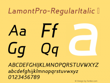 ☞Lamont Pro Regular Italic Version 1.20;com.myfonts.easy.urw.lamont-pro.regular-italic.wfkit2.version.3i4D图片样张