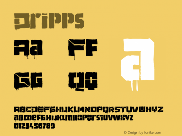 ☞Dripps Version 1.000;com.myfonts.easy.wiescherdesign.dripps.dripps.wfkit2.version.3uF9图片样张