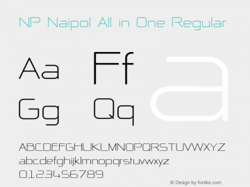 NP Naipol All in One Regular Version 2.001 December 11, 2005 Font Sample