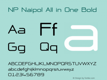 NP Naipol All in One Bold Version 2.001 December 11, 2005 Font Sample