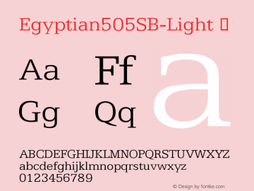 ☞Egyptian505SB-Light Version 3.01 2014; ttfautohint (v1.3);com.myfonts.easy.efscangraphic.egyptian-505-sb.light.wfkit2.version.4rmV图片样张