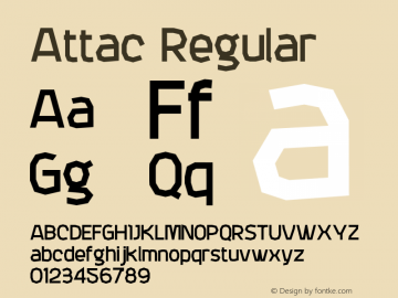 Attac Regular 001.000图片样张