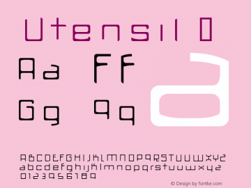 ☞Utensil Macromedia Fontographer 4.1.5 5/31/02;com.myfonts.easy.t26.utensil.utensil.wfkit2.version.QFF图片样张