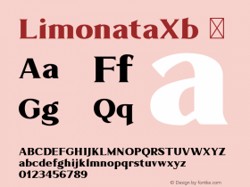 ☞Limonata Xb Version 1.000;com.myfonts.easy.chank.limonata.extrabold.wfkit2.version.4DfG图片样张