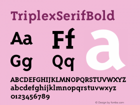 ☞TriplexSerifBold Version 1.0; release; ttfautohint (v1.5);com.myfonts.easy.emigre.triplex.serif-bold.wfkit2.version.MFn图片样张