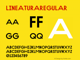 ☞LineaturaRegular Version 001.001 ; ttfautohint (v0.95) -d;com.myfonts.easy.abstrkt.lineatura.regular.wfkit2.version.3Ehc图片样张