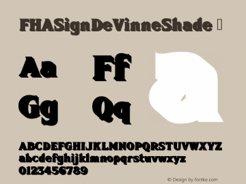 ☞FHA Sign DeVinne Shade Version 1.000; ttfautohint (v1.3);com.myfonts.easy.fontry-west.fha-sign-devinne.shade.wfkit2.version.4vDF图片样张