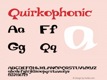 ☞Quirkophonic Version 1.000;com.myfonts.easy.tymime-fonts.quirkophonic.regular.wfkit2.version.4AYe图片样张