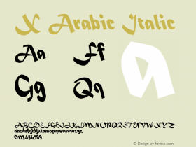 X Arabic Italic Version 1.8图片样张