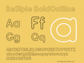 ReSiple BoldOutline Macromedia Fontographer 4.1.5 26/12/03图片样张