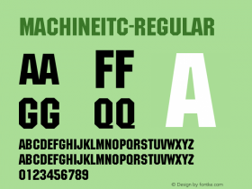 ☞MachineITC Regular Version 1.000;PS 001.001;hotconv 1.0.38; ttfautohint (v1.5);com.myfonts.easy.paratype.itc-machine.regular.wfkit2.version.3jyw图片样张