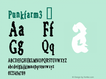 ☞Punkfarm 3 1, 2004;com.myfonts.easy.pizzadude.punkfarm.3.wfkit2.version.2wsY图片样张