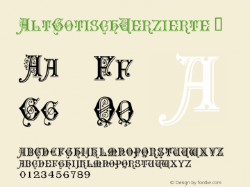 ☞AltGotisch Verzierte 4.0;com.myfonts.hihretrofonts.alt-gotisch.verzierte.wfkit2.2yu9图片样张