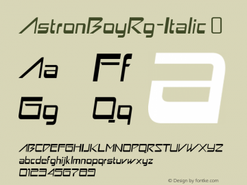 ☞AstronBoyRg-Italic Version 3.002;com.myfonts.easy.typodermic.astron-boy.italic.wfkit2.version.4o26图片样张