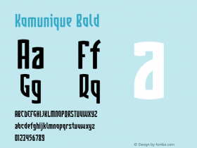 Komunique Bold 001.000 Font Sample