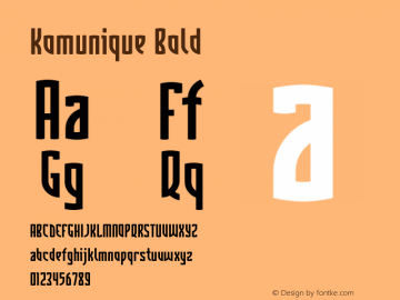 Komunique Bold 001.000 Font Sample