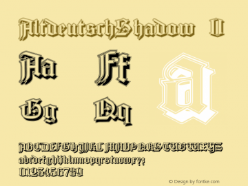 ☞AltdeutschShadow Version 1.000 2007 initial release;com.myfonts.intellecta.alt-deutsch.shadow.wfkit2.2Zz9图片样张