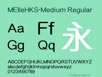 MElleHKS-Medium Regular Version 1.00 Font Sample