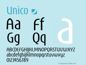 ☞Unico Version 1.0 ;com.myfonts.jonahfonts.unico.regular.wfkit2.42pM图片样张