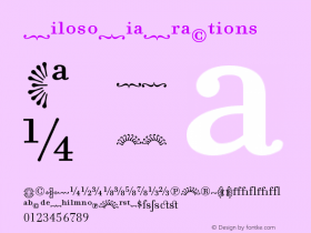 ☞FilosofiaFractions Version 4.0; release; ttfautohint (v1.5);com.myfonts.easy.emigre.filosofia.fractions.wfkit2.version.2AcA图片样张