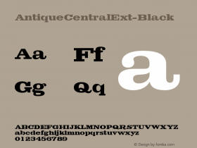 ☞AntiqueCentral Ext Black Version 2.000;com.myfonts.easy.aboutype.antique-central.black-extended.wfkit2.version.2XhX图片样张