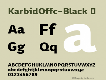 ☞Karbid Offc Black Version 7.504; 2011; Build 1021;com.myfonts.easy.fontfont.ff-karbid.offc-black.wfkit2.version.3YQP图片样张