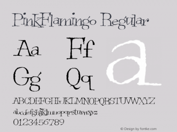 PinkFlamingo Regular 001.000 Font Sample