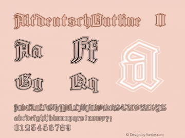 ☞AltdeutschOutline Version 1.000 2007 initial release;com.myfonts.intellecta.alt-deutsch.outline.wfkit2.2Zz6图片样张