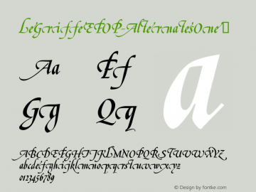 ☞LeGriffeEFOP-AlternatesOne OTF 2.001;PS 002.000;Core 1.0.29; ttfautohint (v1.5);com.myfonts.easy.ef.le-griffe.ef-alternate-one.wfkit2.version.21nQ图片样张